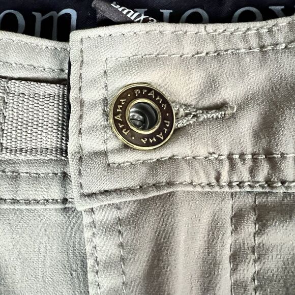 Prana Zion Pant Mens Smlx32L Stretch Straight Roll Up Belted Hiking Tan - Picture 4 of 9